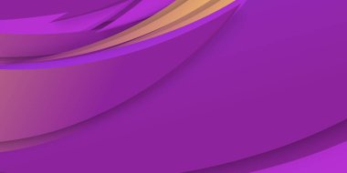 Lüks mor ve altın sarısı örtüşen katman dalga arka planı. Modern ve gelecekçi kurumsal konsepte sahip soyut mor arkaplan