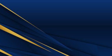 Soyut şablon mavi geometrik köşegen arkaplan ve altın çizgi. Lüks bir şekilde. Altın kenarlı iki kavis ile soyut koyu mavi doku kompozisyonu