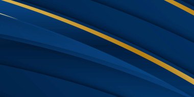 Soyut şablon mavi geometrik köşegen arkaplan ve altın çizgi. Lüks bir şekilde. Altın kenarlı iki kavis ile soyut koyu mavi doku kompozisyonu