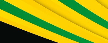 Geometrik şekilli soyut premium dalga arkaplan tasarımı. Yeşil ve sarı renkli soyut vektör kartviziti