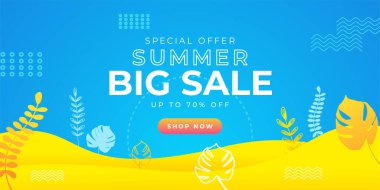 Sıcak Uç Yaz Satışı afişi. Moda dokusu. Sezonluk meslek, hafta sonu, tatil logosu. Yaz Zamanı Duvar Kağıdı. Parlak Günün kutlu olsun. Modern vektör harfleri. Moda biçimlendirme afişi arkaplanı