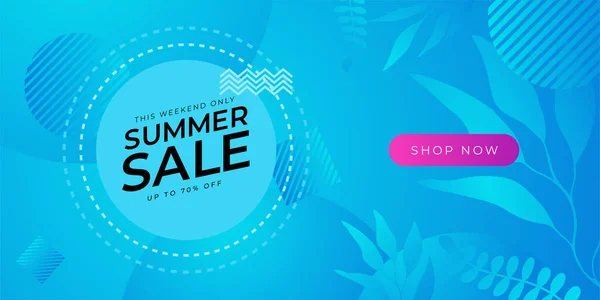 Hot End Summer Sale Banner Textura Moderna Temporada Vocação Fim — Vetor de Stock