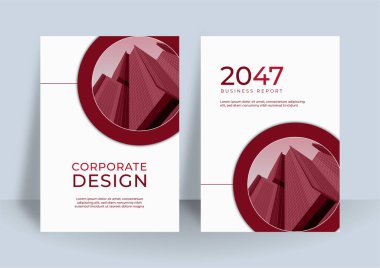 Şehir Arkaplanı İş Kitabı Kapağı Tasarım Şablonu A4 ile Mavi Renk Şeması. Broşür, Yıllık Rapor, Dergi, Poster, Şirket Sunumu, Portföy, Flier, Banner, Web Sitesi 'ne uyarlaması kolay