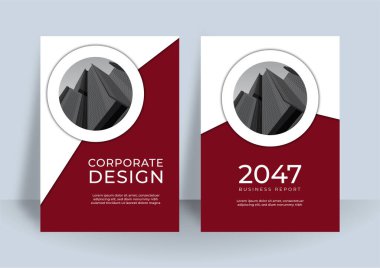 Şehir Arkaplanı İş Kitabı Kapağı Tasarım Şablonu A4 ile Mavi Renk Şeması. Broşür, Yıllık Rapor, Dergi, Poster, Şirket Sunumu, Portföy, Flier, Banner, Web Sitesi 'ne uyarlaması kolay