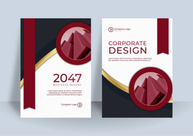 Şehir Arkaplanı İş Kitabı Kapağı Tasarım Şablonu A4 ile Mavi Renk Şeması. Broşür, Yıllık Rapor, Dergi, Poster, Şirket Sunumu, Portföy, Flier, Banner, Web Sitesi 'ne uyarlaması kolay