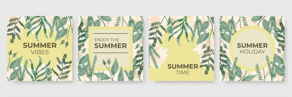 Coleção Design Venda Verão Banner Verão Para Postagem Mídia Social — Vetor de Stock