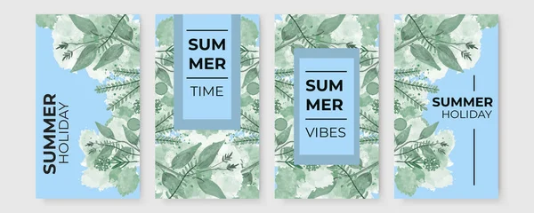 Zomer Verkoop Design Collectie Zomer Banner Voor Social Media Post — Stockvector