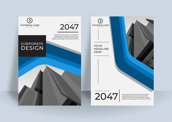 Corporate Abstrakten Hintergrund Business Book Cover Design Vorlage Vektor Illustration — Stockvektor