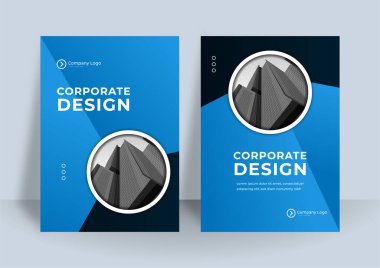 Şirket Kitap Kapağı Tasarım Şablonu A4 'te. Broşür, Yıllık Rapor, Dergi, Poster, İş Sunumu, Portföy, El ilanı, Banner, Web Sitesi 'ne uyarlanabilir