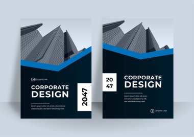 Şirket Kitap Kapağı Tasarım Şablonu A4 'te. Broşür, Yıllık Rapor, Dergi, Poster, İş Sunumu, Portföy, El ilanı, Banner, Web Sitesi 'ne uyarlanabilir