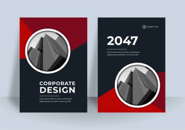 Şirket Kitap Kapağı Tasarım Şablonu A4 'te. Broşür, Yıllık Rapor, Dergi, Poster, İş Sunumu, Portföy, El ilanı, Banner, Web Sitesi 'ne uyarlanabilir