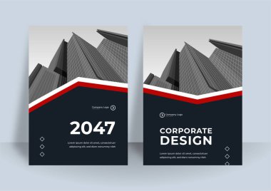 Şirket Kitap Kapağı Tasarım Şablonu A4 'te. Broşür, Yıllık Rapor, Dergi, Poster, İş Sunumu, Portföy, El ilanı, Banner, Web Sitesi 'ne uyarlanabilir