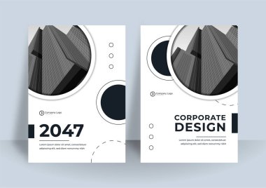 Şirket Kitap Kapağı Tasarım Şablonu A4 'te. Broşür, Yıllık Rapor, Dergi, Poster, İş Sunumu, Portföy, El ilanı, Banner, Web Sitesi 'ne uyarlanabilir