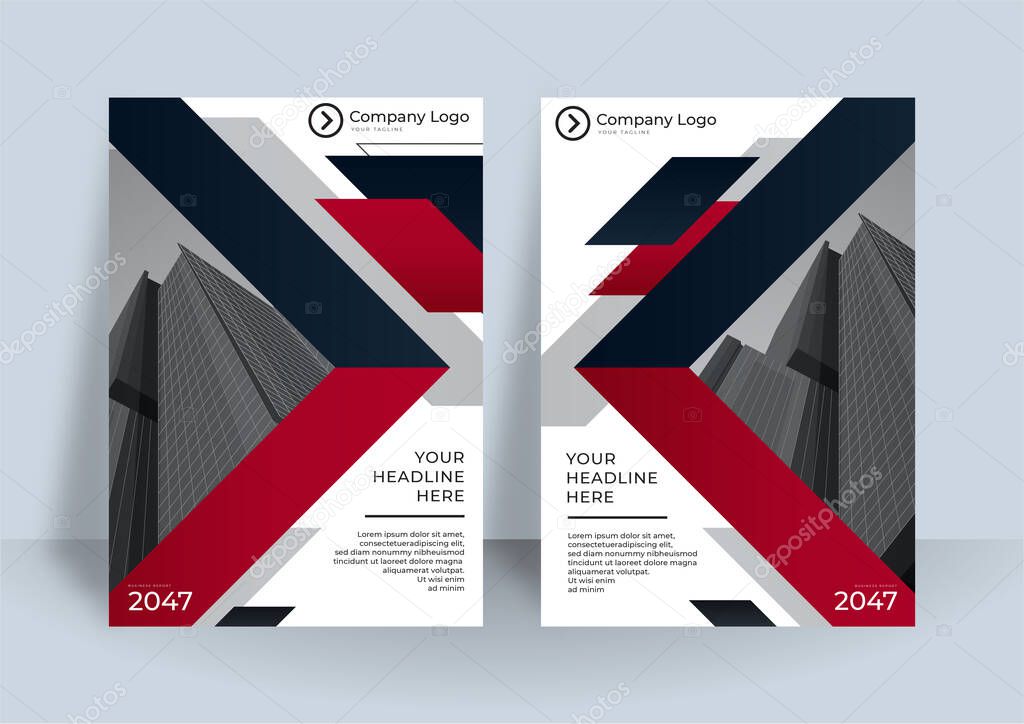 Corporate Book Cover Design Template in A4. Can be adapt to Brochure, Annual Report, Magazine,Poster, Business Presentation, Portfolio, Flier, Banner, Website