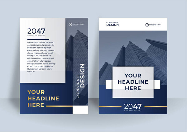 Набор шаблонов корпоративных бизнес-обложек с темно-синим, зеленым и белым цветом. маркетинг, бизнес-предложение, продвижение, реклама, публикация, обложка