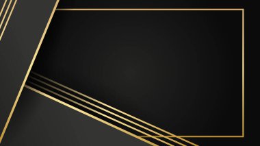 Sunum için soyut siyah ve altın renkli arka plan. Altın Çizgili Siyah İş Kağıdı. Altın Gümüş Çokgen Posteri. Royal Premium Geo Frame. Soyut Çokgen Parıltı Kapağı