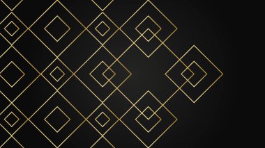 Lüks altın ve siyah arkaplan, soyut dekorasyon, altın desen, çizgi gradyanı, vektör illüstrasyonu. Beyaz, donanma, altın çizgiler kaplama şablonu, geometrik şekiller, modern minimal bayrak