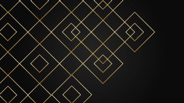 Lüks altın ve siyah arkaplan, soyut dekorasyon, altın desen, çizgi gradyanı, vektör illüstrasyonu. Beyaz, donanma, altın çizgiler kaplama şablonu, geometrik şekiller, modern minimal bayrak