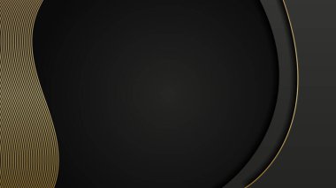 Sunum için soyut siyah ve altın renkli arka plan. Altın Çizgili Siyah İş Kağıdı. Altın Gümüş Çokgen Posteri. Royal Premium Geo Frame. Soyut Çokgen Parıltı Kapağı