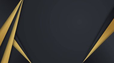 Sunum için soyut siyah ve altın renkli arka plan. Altın Çizgili Siyah İş Kağıdı. Altın Gümüş Çokgen Posteri. Royal Premium Geo Frame. Soyut Çokgen Parıltı Kapağı