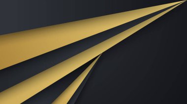 Sunum için soyut siyah ve altın renkli arka plan. Altın Çizgili Siyah İş Kağıdı. Altın Gümüş Çokgen Posteri. Royal Premium Geo Frame. Soyut Çokgen Parıltı Kapağı