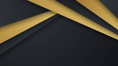 Sunum için soyut siyah ve altın renkli arka plan. Altın Çizgili Siyah İş Kağıdı. Altın Gümüş Çokgen Posteri. Royal Premium Geo Frame. Soyut Çokgen Parıltı Kapağı