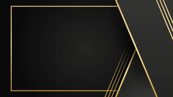 Abstract Zwart Goud Luxe Achtergrond Voor Presentatie Achtergrond Black Business — Stockvector