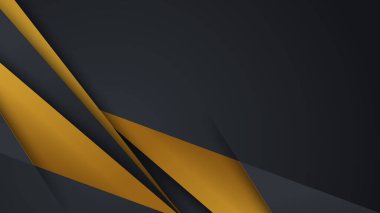 Sunum için soyut siyah ve altın renkli arka plan. Altın Çizgili Siyah İş Kağıdı. Altın Gümüş Çokgen Posteri. Royal Premium Geo Frame. Soyut Çokgen Parıltı Kapağı