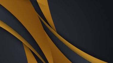 Sunum için soyut siyah ve altın renkli arka plan. Altın Çizgili Siyah İş Kağıdı. Altın Gümüş Çokgen Posteri. Royal Premium Geo Frame. Soyut Çokgen Parıltı Kapağı