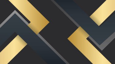 Sunum için soyut siyah ve altın renkli arka plan. Altın Çizgili Siyah İş Kağıdı. Altın Gümüş Çokgen Posteri. Royal Premium Geo Frame. Soyut Çokgen Parıltı Kapağı