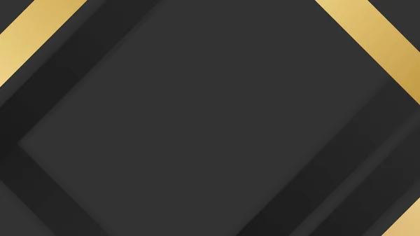 Абстрактный Черный Золотой Роскошный Фон Презентационного Фона Чёрная Бизнес Бумага — стоковый вектор