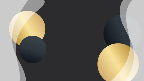 Luxusní Zlato Černé Pozadí Abstraktní Dekorace Zlatý Vzor Zlaté Přechody — Stockový vektor