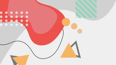 Modern memphis sertifikası ya da sosyal medya hikayesi şablonu. Soyut şekil memphis tarzı poster tasarım şablonları. Grafik tasarımı geometrik arkaplan