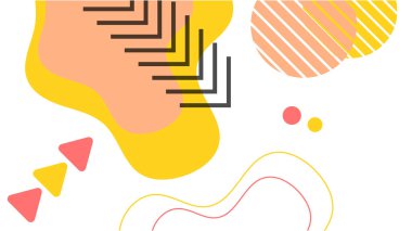 Modern memphis sertifikası ya da sosyal medya hikayesi şablonu. Soyut şekil memphis tarzı poster tasarım şablonları. Grafik tasarımı geometrik arkaplan