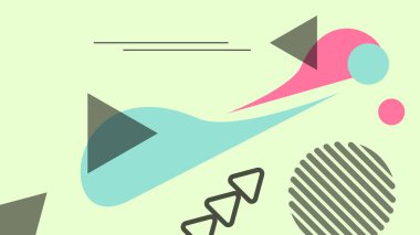 Modern memphis sertifikası ya da sosyal medya hikayesi şablonu. Soyut şekil memphis tarzı poster tasarım şablonları. Grafik tasarımı geometrik arkaplan