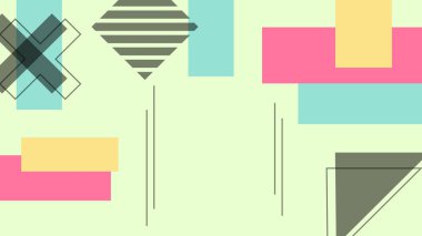 Modern memphis sertifikası ya da sosyal medya hikayesi şablonu. Soyut şekil memphis tarzı poster tasarım şablonları. Grafik tasarımı geometrik arkaplan