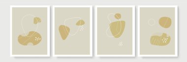 Boho posteri ve jest tarzı duvar dekoru. Yaratıcı minimalist el çizimi soyut sanat. Modern çizimler. Bohem tarzı koleksiyon. Organik boho şekil seti