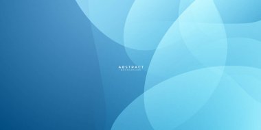 Modern şirket kavramına sahip soyut mavi dalga arka planı. Mavi ve beyaz gradyan geometrik arkaplan