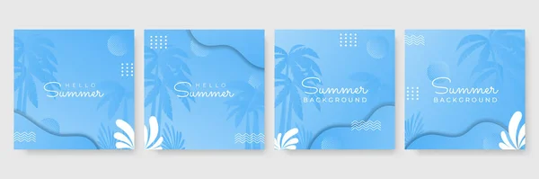Літній Банер Квітковим Тропічним Листям Барвистим Дизайном Банера Флієра Запрошення — стоковий вектор