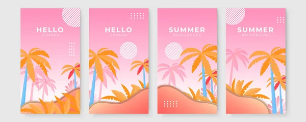 Sommerschlussverkauf Banner Mit Floralen Und Tropischen Blättern Hintergrund Buntes Design — Stockvektor