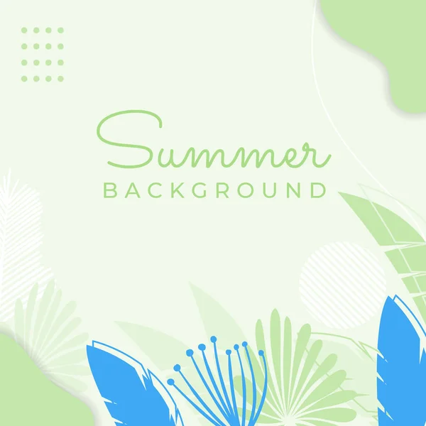 Sommar Försäljning Banner Med Blommor Och Tropiska Blad Bakgrund Färgglada — Stock vektor