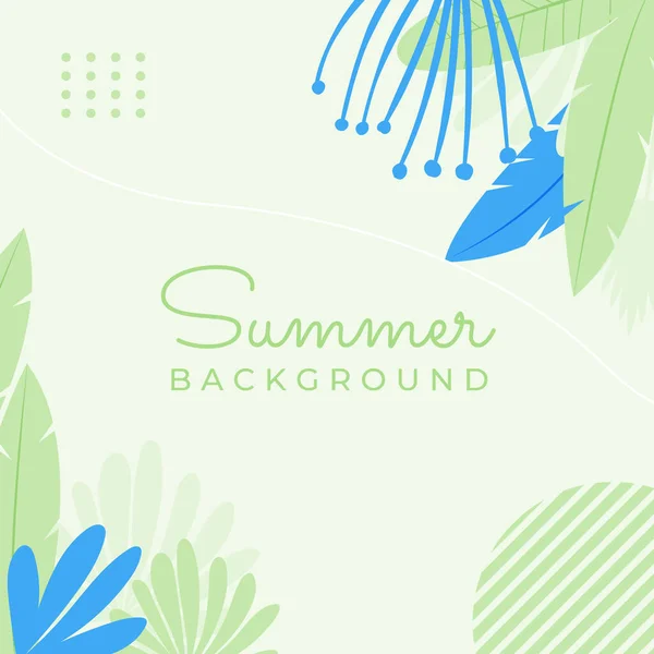 Sommerschlussverkauf Banner Mit Floralen Und Tropischen Blättern Hintergrund Buntes Design — Stockvektor