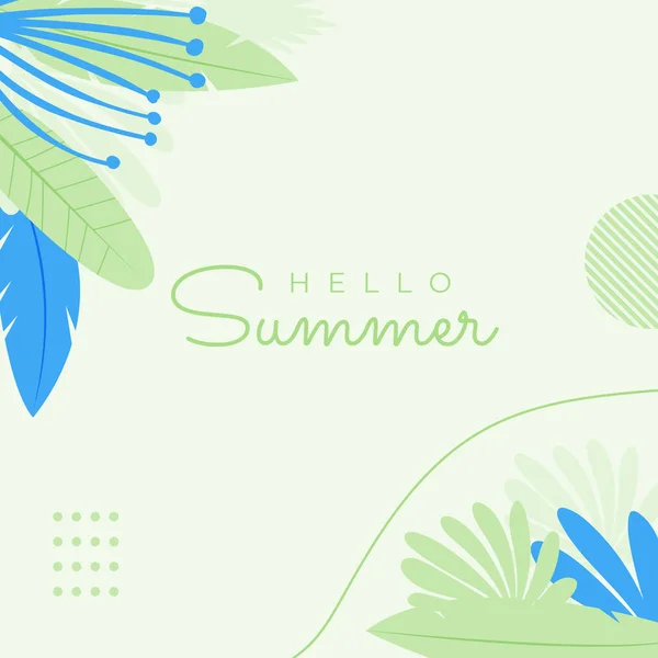 Banner Venta Verano Con Fondo Hojas Florales Tropicales Diseño Colorido — Vector de stock