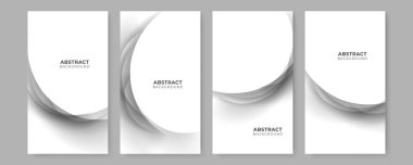 Soyut beyaz geometrik şekiller ve fütüristik kavram arka planı. Pankart, el ilanı, sosyal medya hikayesi için beyaz arkaplan