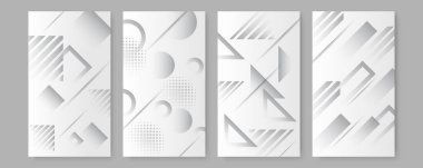 Modern Gri Vektör Arkaplanı Ayarlandı. Gri Beyaz Gölge Sayfası. Yarım tonluk duvar kağıdı. En Düşük Soluk Bayrak. Pop Art Dots Hafif Doku. Geometrik Noktalar Dokusu. Tahıl deseni. Coğrafi Çizgiler ŞekliName