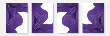 Geometrik şekilli soyut iş örtüsü koleksiyonu. Gradyan soyut şekiller kapak paketi. Fütürist arka plan koleksiyonu. En düşük gradyan kapak tasarımı