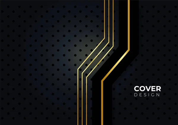 Luxus Business Cover Hintergrund Abstrakte Dekoration Goldenes Muster Halbtonverläufe Vektor — Stockvektor
