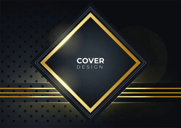 Luxury Business Cover Background Abstract Decoration Golden Pattern Halftone Gradients — Stock Vector