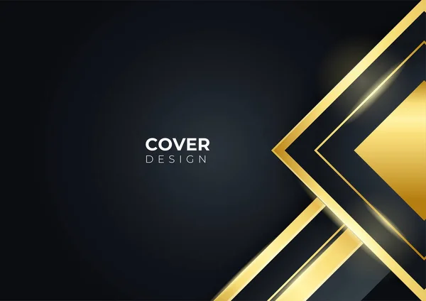 Luxury Business Cover Background Αφηρημένη Διακόσμηση Χρυσό Μοτίβο Κλίσεις Halftone — Διανυσματικό Αρχείο