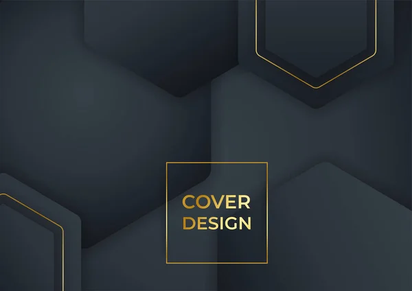 Luxus Business Cover Hintergrund Abstrakte Dekoration Goldenes Muster Halbtonverläufe Vektor — Stockvektor